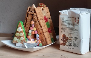 Préparation pour 'Lebkuchen', indispensable pour les maison de 'Hänsel und Gretel' fait maison, 1kg suffisament pour trois maison, guide de construction et gabarit à découper viennent avec, 8,00 €